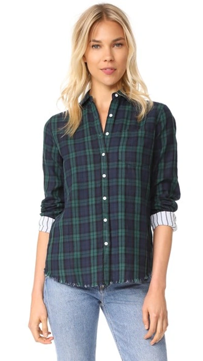 Dl1961 1961 Mercer & Spring Regular Fit Shirt In Green Plaid