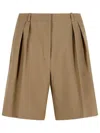 799 Róhe 'tailored' Beige Virgin Wool Shorts In Beige