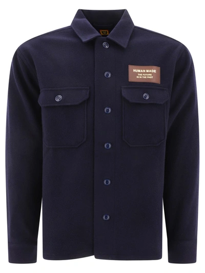 Human Made "cpo" Overshirt In Blue