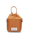 Maison Margiela 5ac Drawstring Bucket Bag In Brown