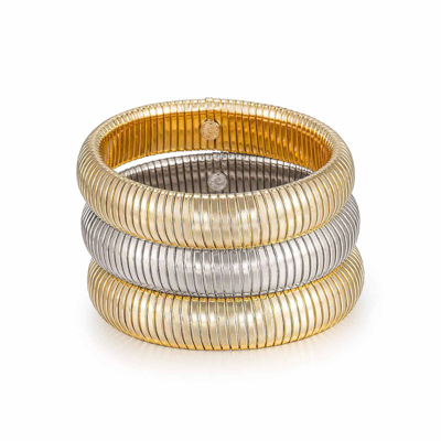 Ettika Gold Stretch Cuff Bracelet Set
