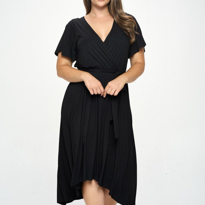 West K Georgia Plus Size Wrap Dress In Black