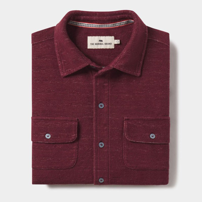 The Normal Brand Textured Knit Shirt In Red