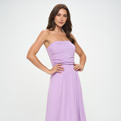 West K Jones Tube Maxi Dress In Purple