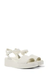 Camper Misia Platform Wedge Sandal In White Natural