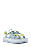 Camper Oruga Up Open Toe Sandals In Blue/ Yellow