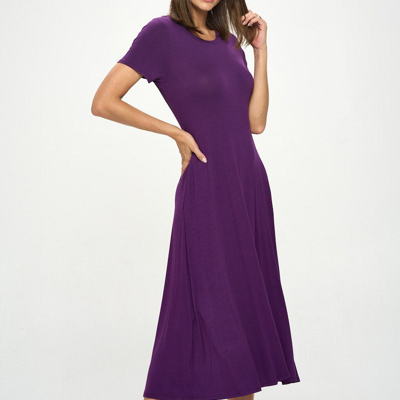 West K Jenesis T-shirt Dress With Pockets In Purple