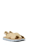 Camper Oruga Slingback Leather Sandals In Medium Beige