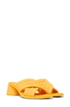 Camper Kiara Crossover-strap Sandals In Bright Orange