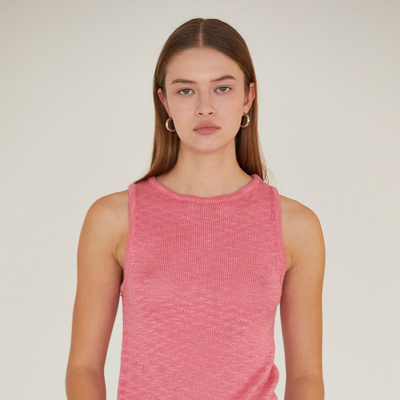 Crescent Ruby Beach Tank In Pink