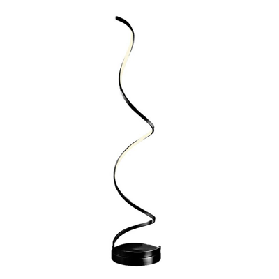 Finesse Decor Modern Spiral Led 61" Black Floor Lamp Dimmable Led Strip