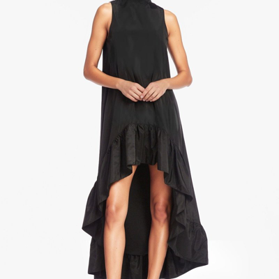 One33 Social Women's Taffeta Ruffle High-low Gown In Black