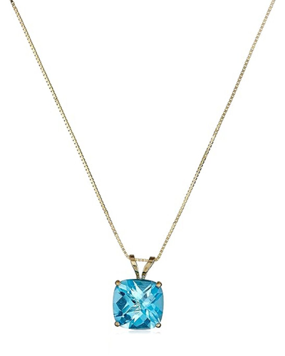 Max + Stone 14k 2.05 Ct. Tw. Swiss Blue Topaz Pendant Necklace In Gold