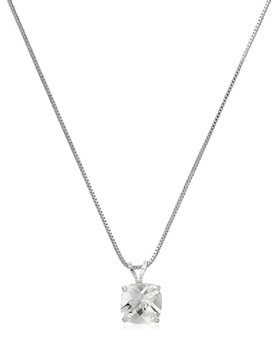 Max + Stone Silver 1.10 Ct. Tw. Created White Sapphire Pendant Necklace In Metallic