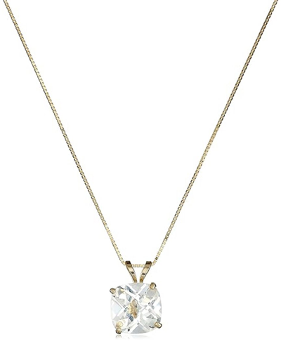 Max + Stone 14k 2.25 Ct. Tw. Created White Sapphire Pendant Necklace