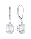 Max + Stone Maxcolor 14k 5.50 Ct. Tw. White Topaz Dangle Earrings