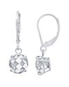 Max + Stone Maxcolor Silver 1.80 Ct. Tw. White Topaz Dangle Earrings
