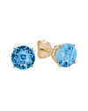 Max + Stone Maxcolor 10k 1.40 Ct. Tw. Londen Blue Topaz Studs