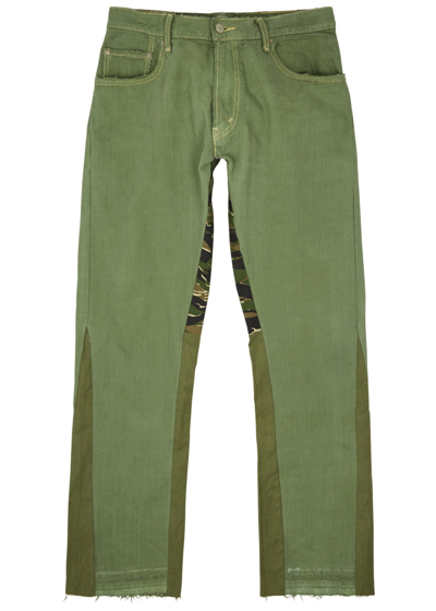 Jeanius Bar Atelier Panelled Flared Jeans In Multicoloured 1