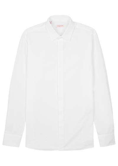 Valentino Cotton Poplin Shirt Jacket In White