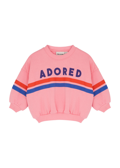 Mini Rodini Girls Pink Organic Cotton Slogan Sweatshirt