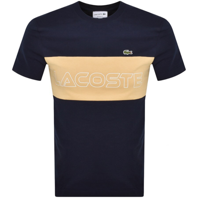 Lacoste Crew Neck Logo T Shirt Navy