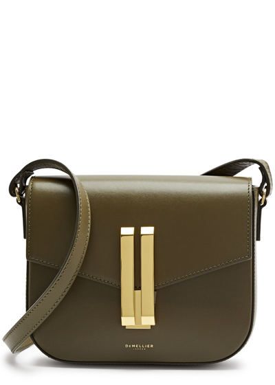 Demellier Vancouver Small Leather Cross-body Bag In Olive