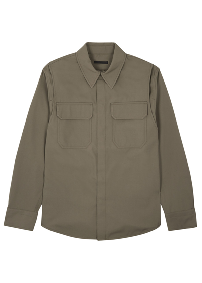 Helmut Lang Military Twill Shirt In Grey