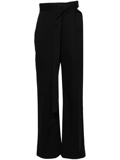 JADE CROPPER CUT-OUT HIGH-WAISTED TROUSERS - WOMEN'S - COTTON
