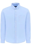 Apc Cotton Button-down Shirt In Light Blue
