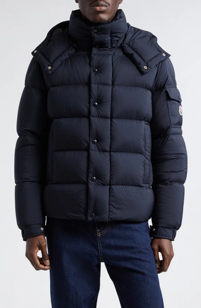 Moncler Vezere 连帽填充夹克 In Navy