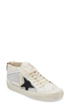 Golden Goose Mid Star Low Top Sneaker In White/ Black