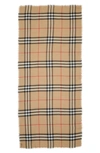 BURBERRY CHECK WOOL SCARF