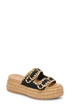 Dolce Vita Wanika Jute Platform Slide Sandal In Sand Nubuck