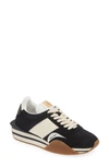 TOM FORD JAMES MIXED MEDIA LOW TOP SNEAKER