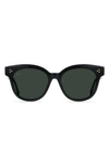 Raen Nikol Polarized Round Sunglasses In Recycled Black/ Green Polar