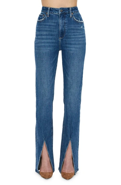 Pistola Colleen Slit Hem High Waist Slim Bootcut Jeans In Blue