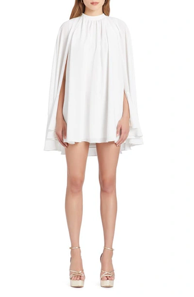 AMANDA UPRICHARD SANCERRE LONG SLEEVE CAPELET COCKTAIL MINIDRESS