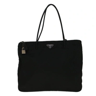 Prada Tessuto Synthetic Tote Bag () In Black