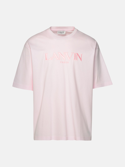 Lanvin T-shirt Logo Over In Color Carne Y Neutral