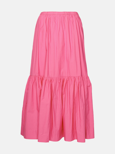 Ganni Fuchsia Cotton Skirt