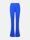 Off-white Logo-waistband Flared Leggings In Blue