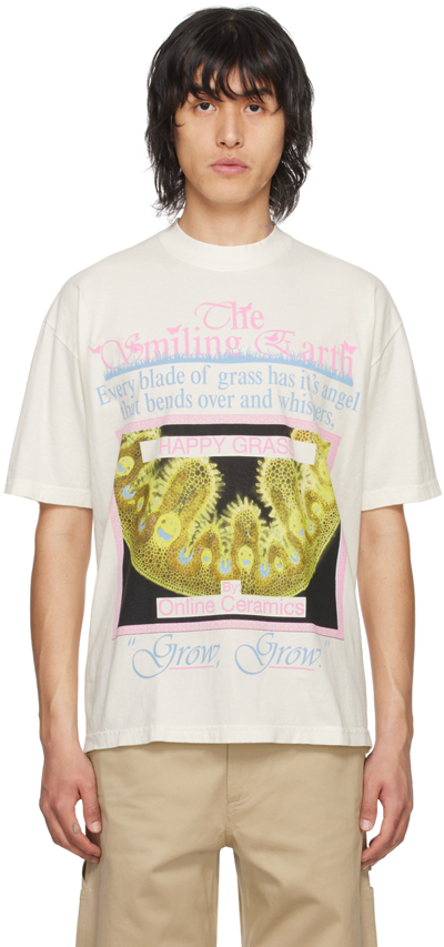 Online Ceramics Off-white 'the Smiling Earth' T-shirt