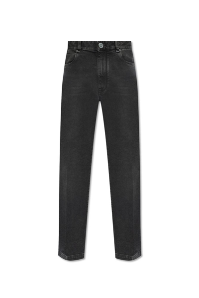 Fendi Ff Shad Straight Leg Jeans In Black