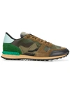 Valentino Garavani Rockrunner Sneakers In Multi Green