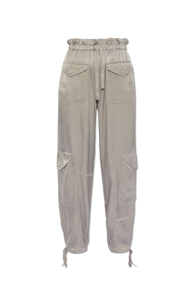 Ganni Cargo Trousers In Grey