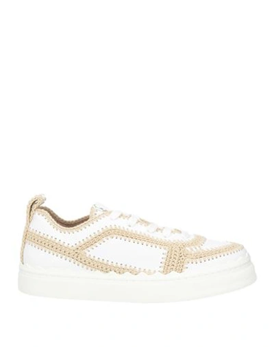 Chloé Woman Sneakers White Size 5 Soft Leather