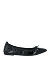 Daniele Ancarani Woman Ballet Flats Black Size 9 Leather