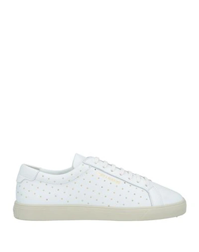 Saint Laurent Woman Sneakers White Size 8.5 Leather