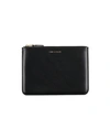 Comme Des Garçons Smooth Leather Clutch In Black